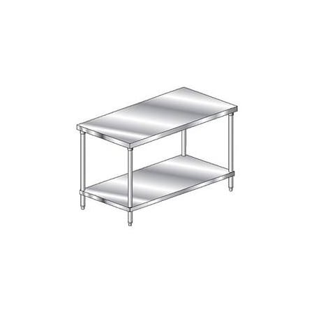 Aero Aero Manufacturing Workbench W/Undershelf, 14 Ga. 304 Series Stainless, 72"Wx36"D 1TS-3672